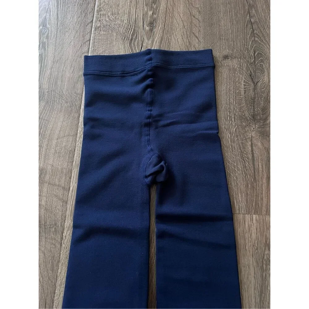 lands End Cozy solid Tight Girl size M Mid Navy